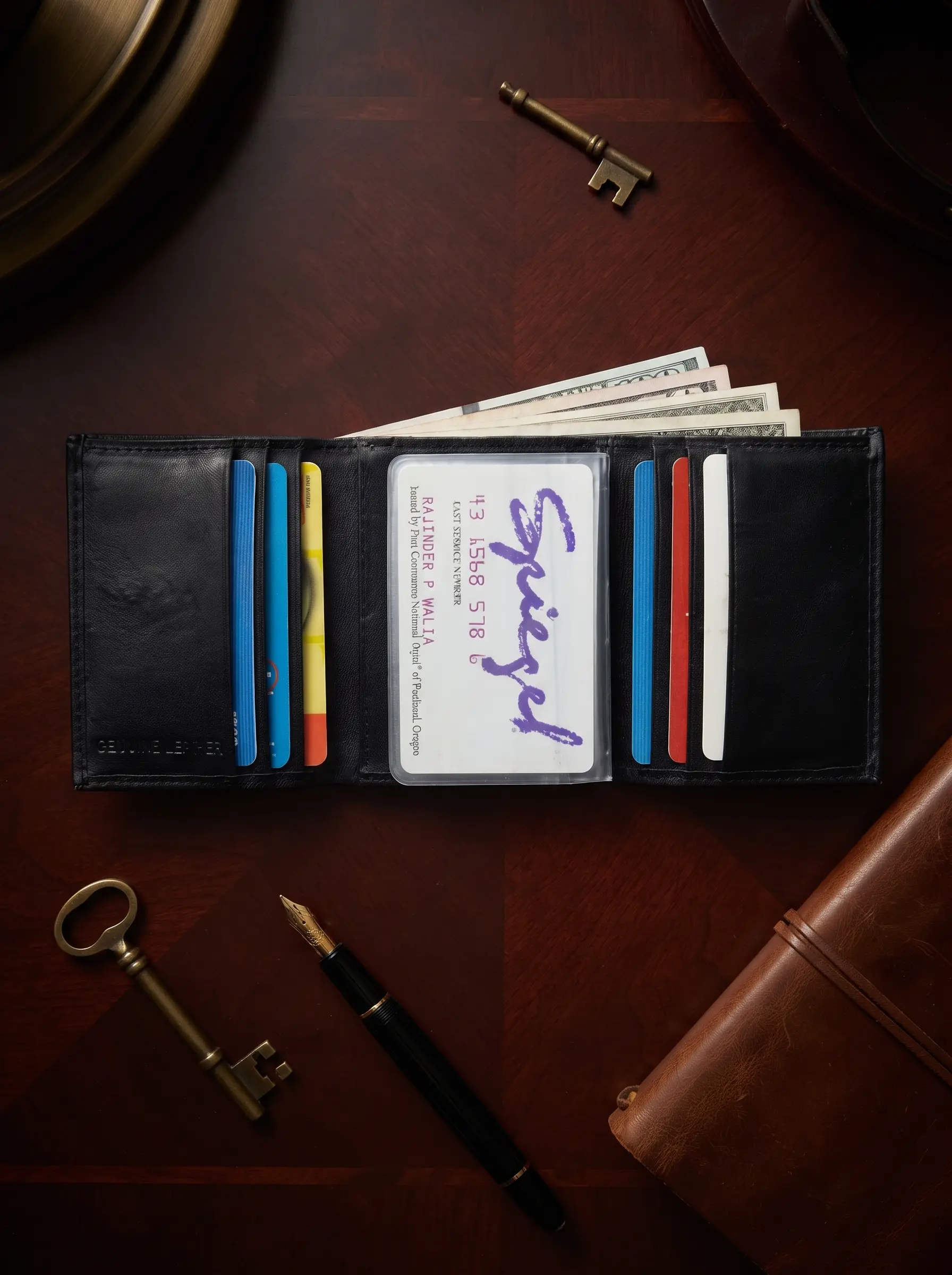 Slim Trifold Wallet - Image 3