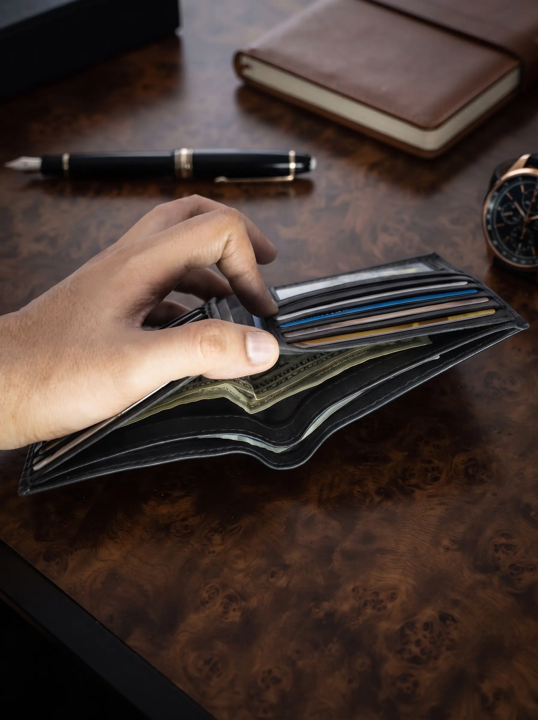 Large Bifold Wallet with RFID Protection - Image 3