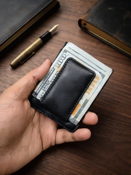 Money Clip with Magnetic Bill Holder