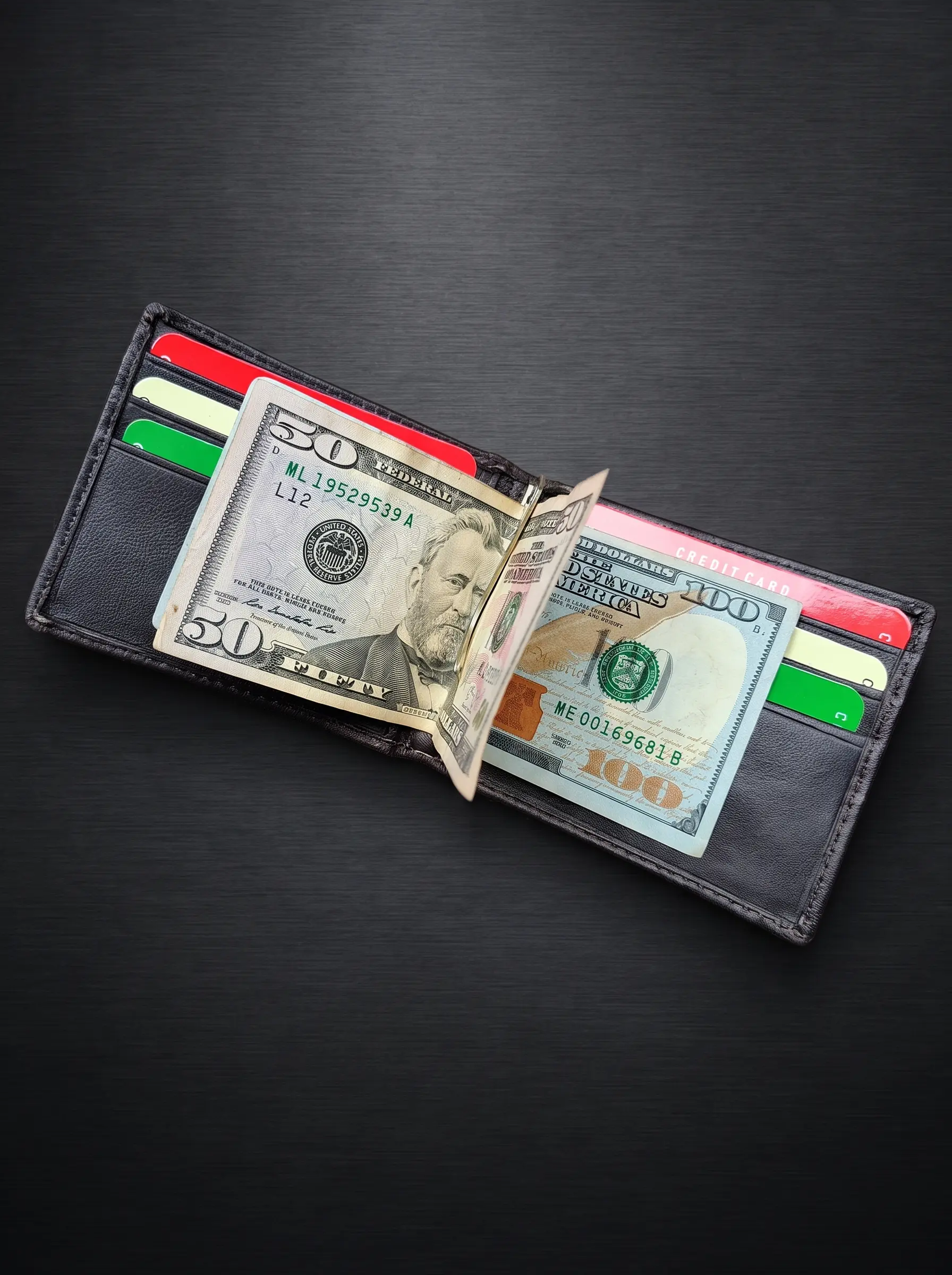 Bifold Money Clip Wallet