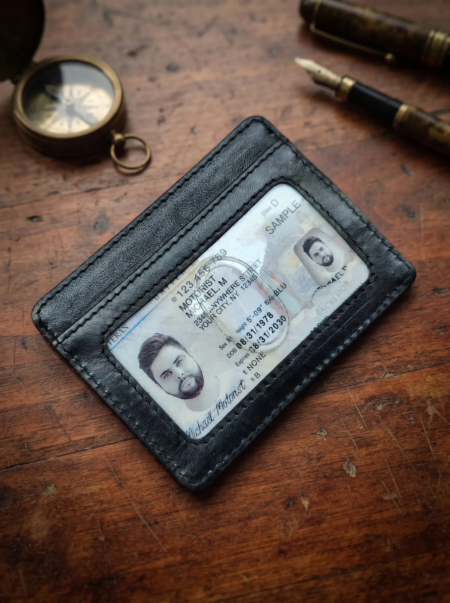 Large Money Clip with Card Holder - Image 2