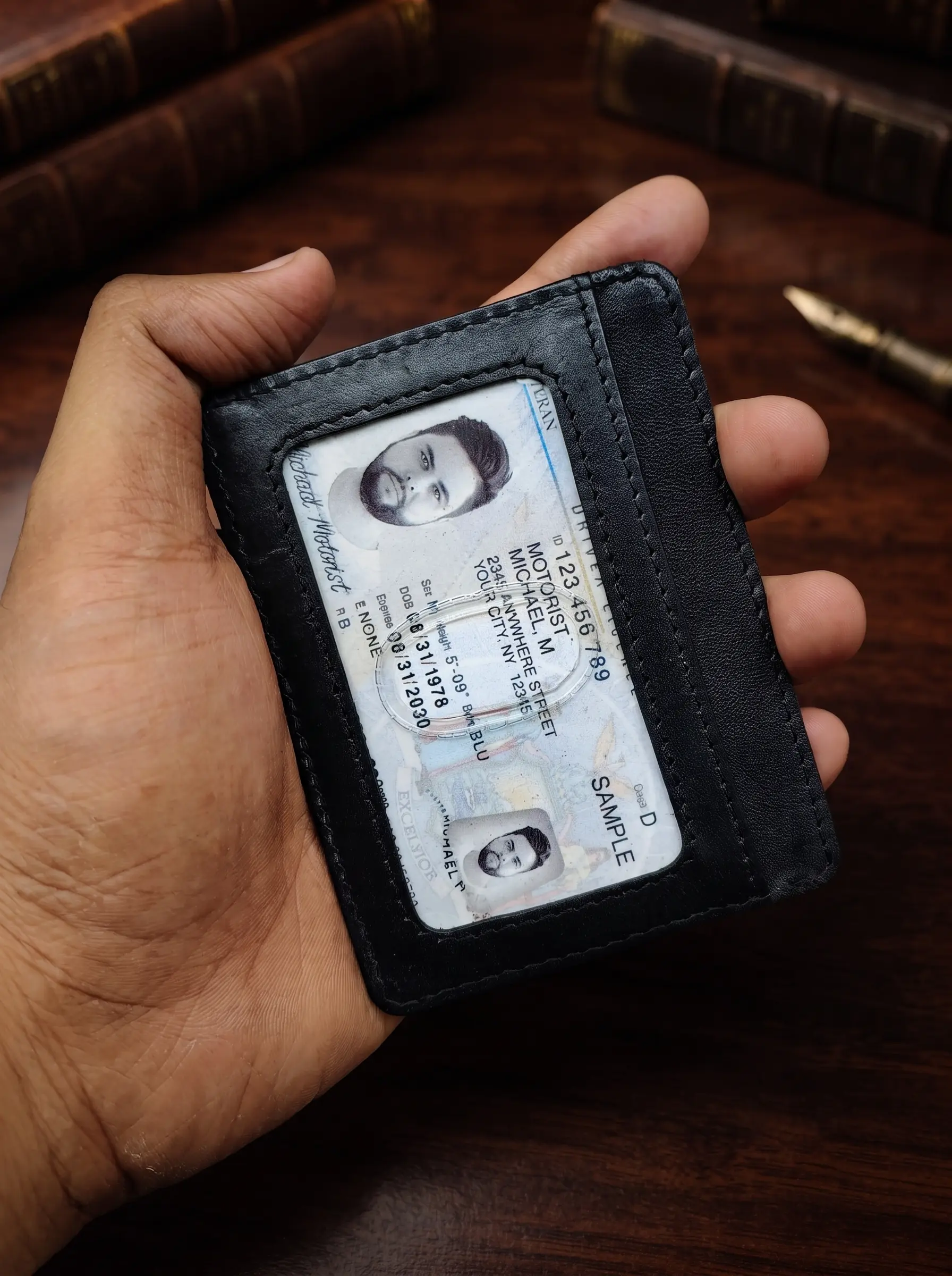 Large Money Clip with Card Holder - Image 4