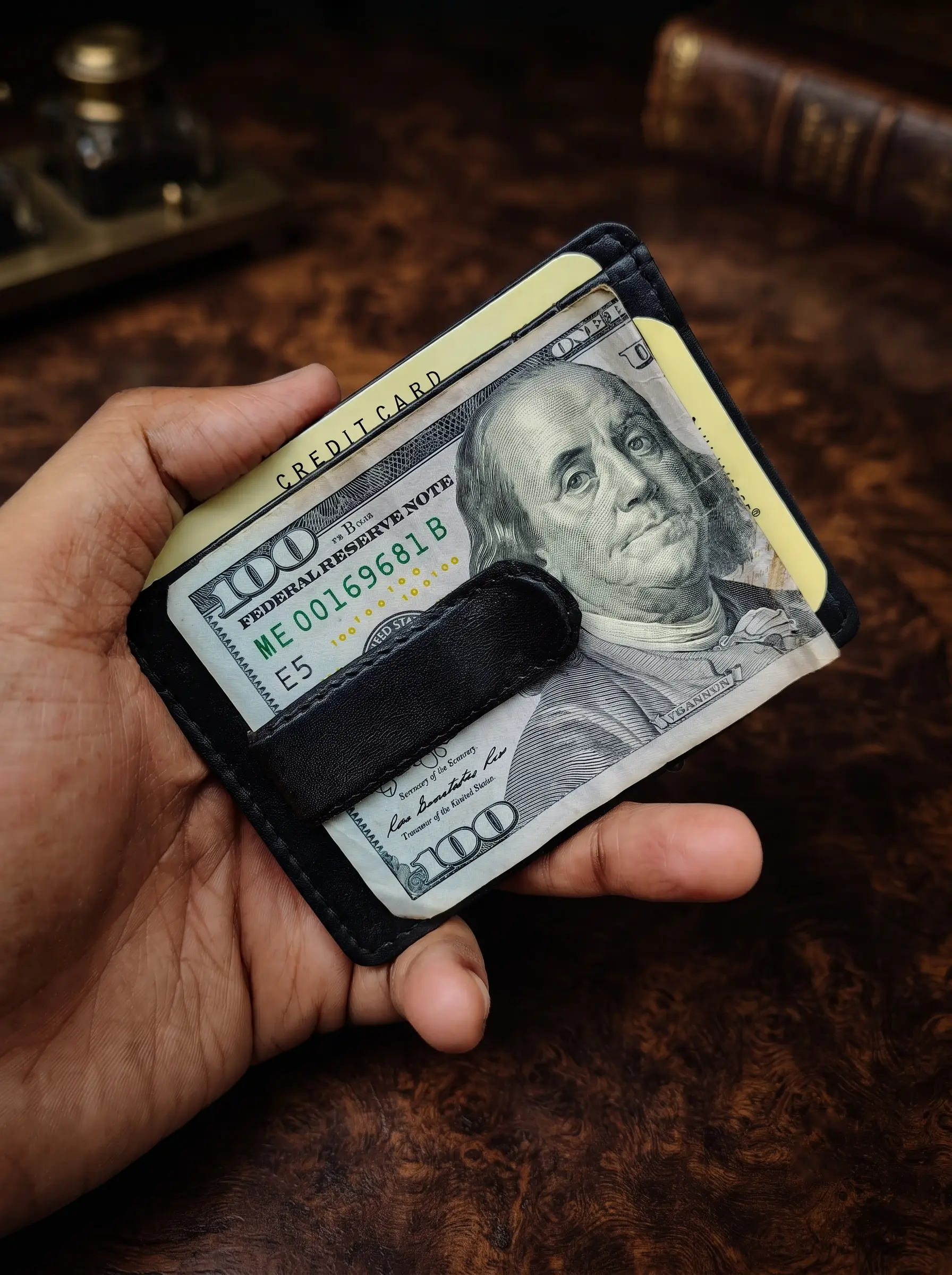 Large Money Clip with Card Holder - Image 5