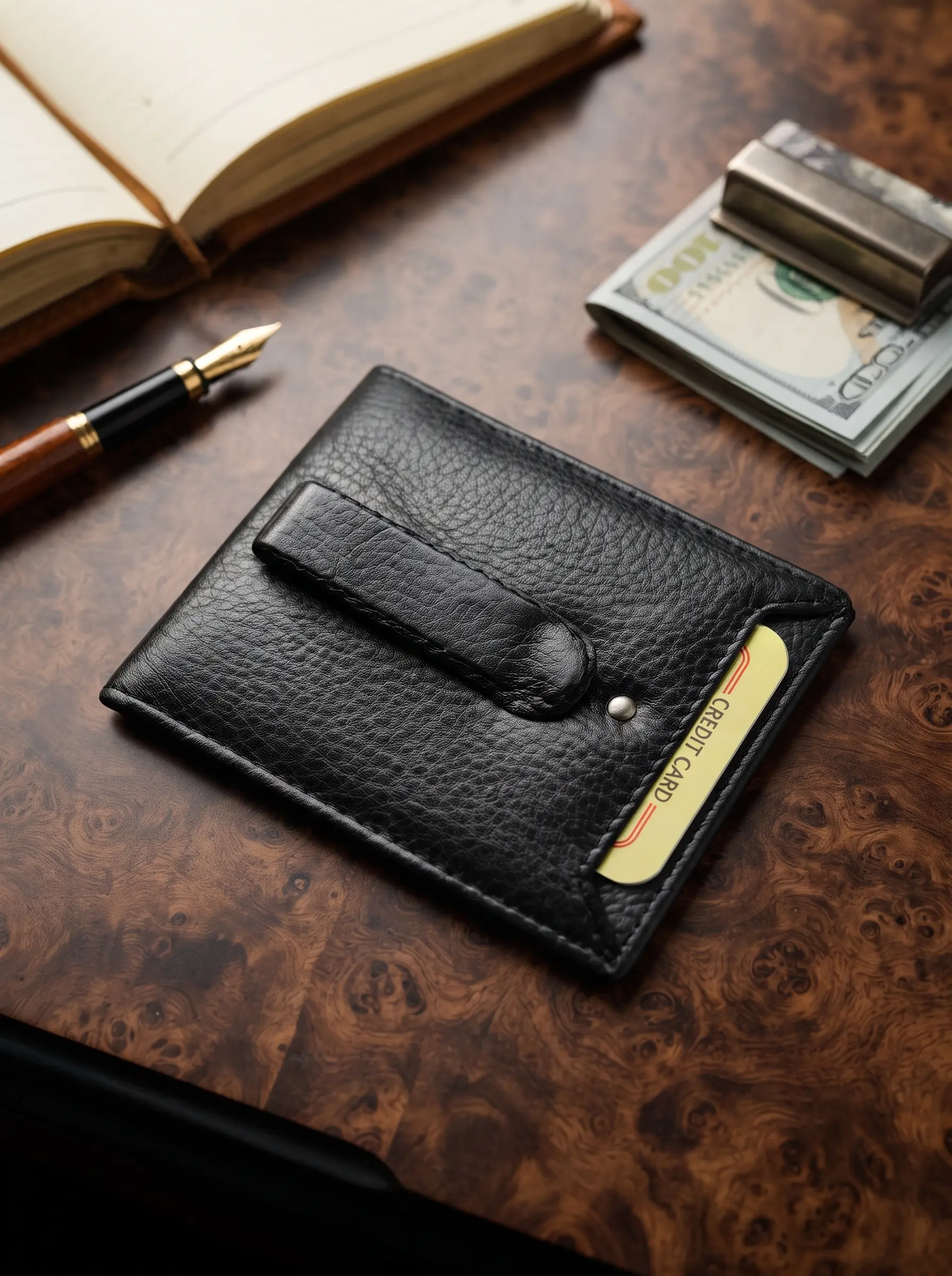 Money Clip Bifold Wallet with RFID Blocking - Image 5