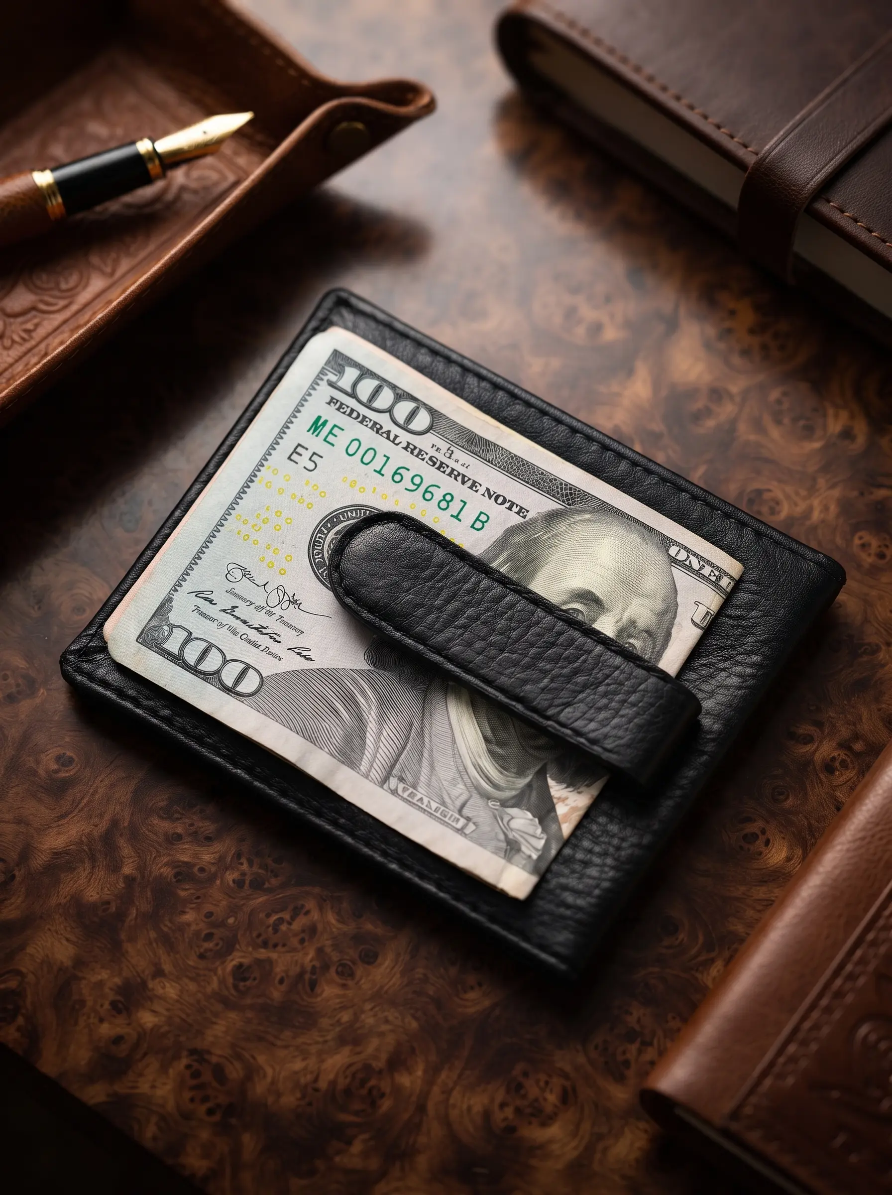 Money Clip Bifold Wallet with RFID Blocking - Image 2