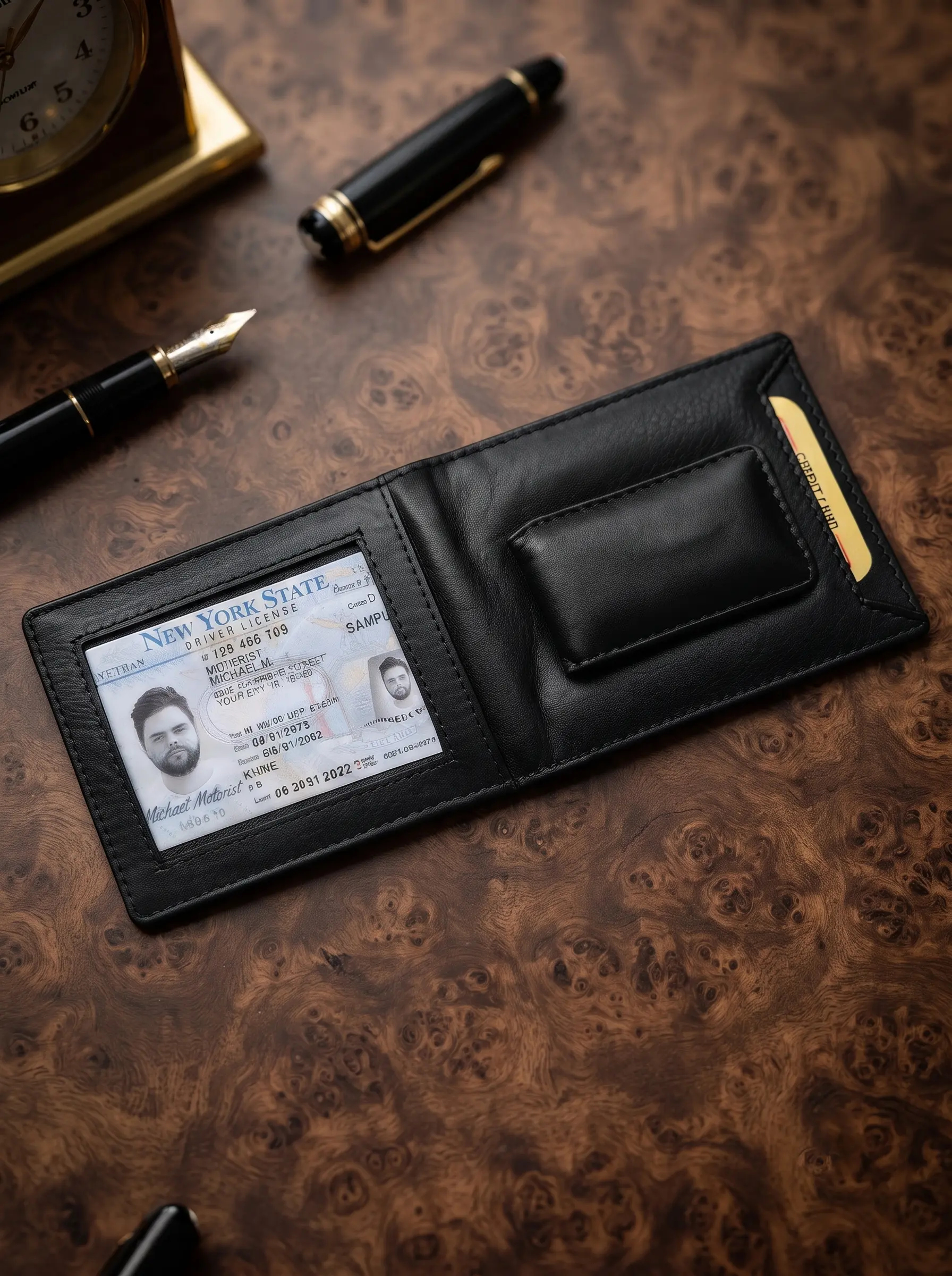 Money Clip Bifold Wallet With RFID Blocking - Image 4