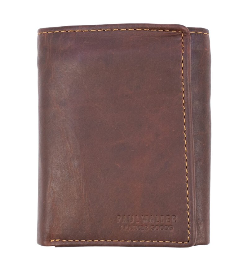 Paul Walter Trifold Vintage Wallet in premium genuine leather