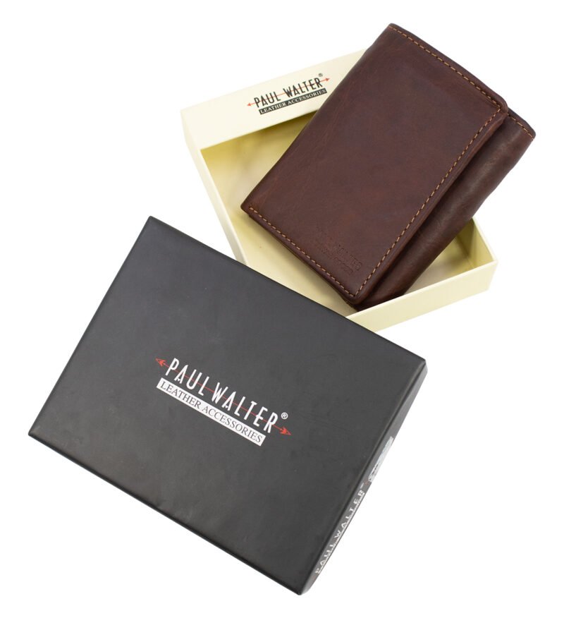 Paul Walter Trifold Vintage Wallet in premium genuine leather