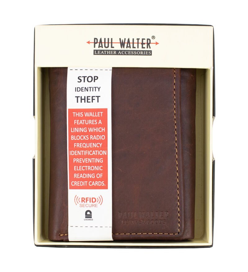 Paul Walter Trifold Vintage Wallet in premium genuine leather