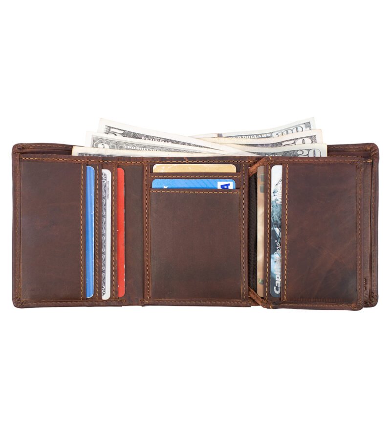 Paul Walter Trifold Vintage Wallet in premium genuine leather