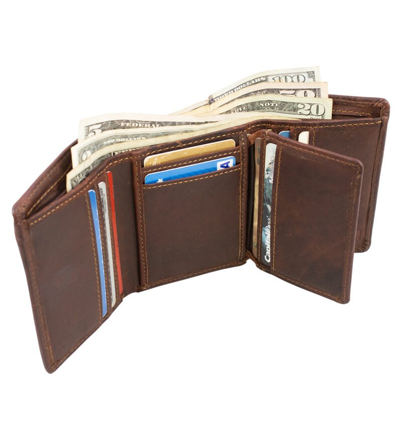 Paul Walter Trifold Vintage Wallet in premium genuine leather