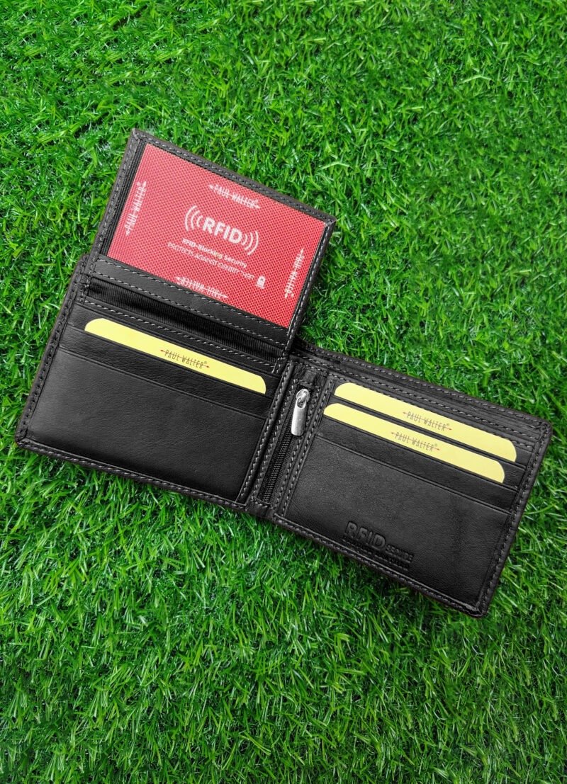 Bifold Wallet with Middle Zipper Pocket - Image 2