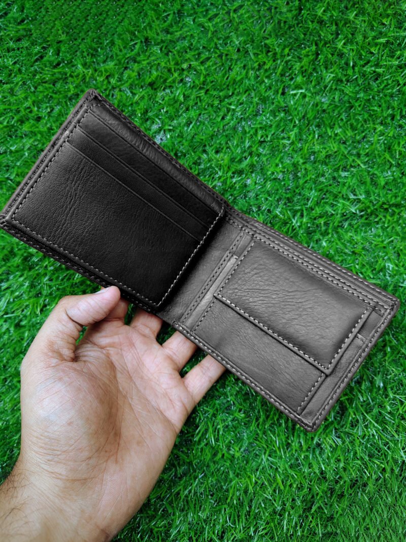 Bifold Wallet with Flap & Coin Pocket - Image 4