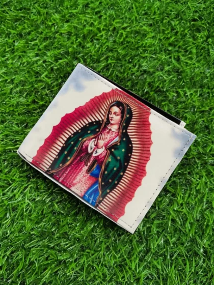 Virgin Mary White Printed Wallet