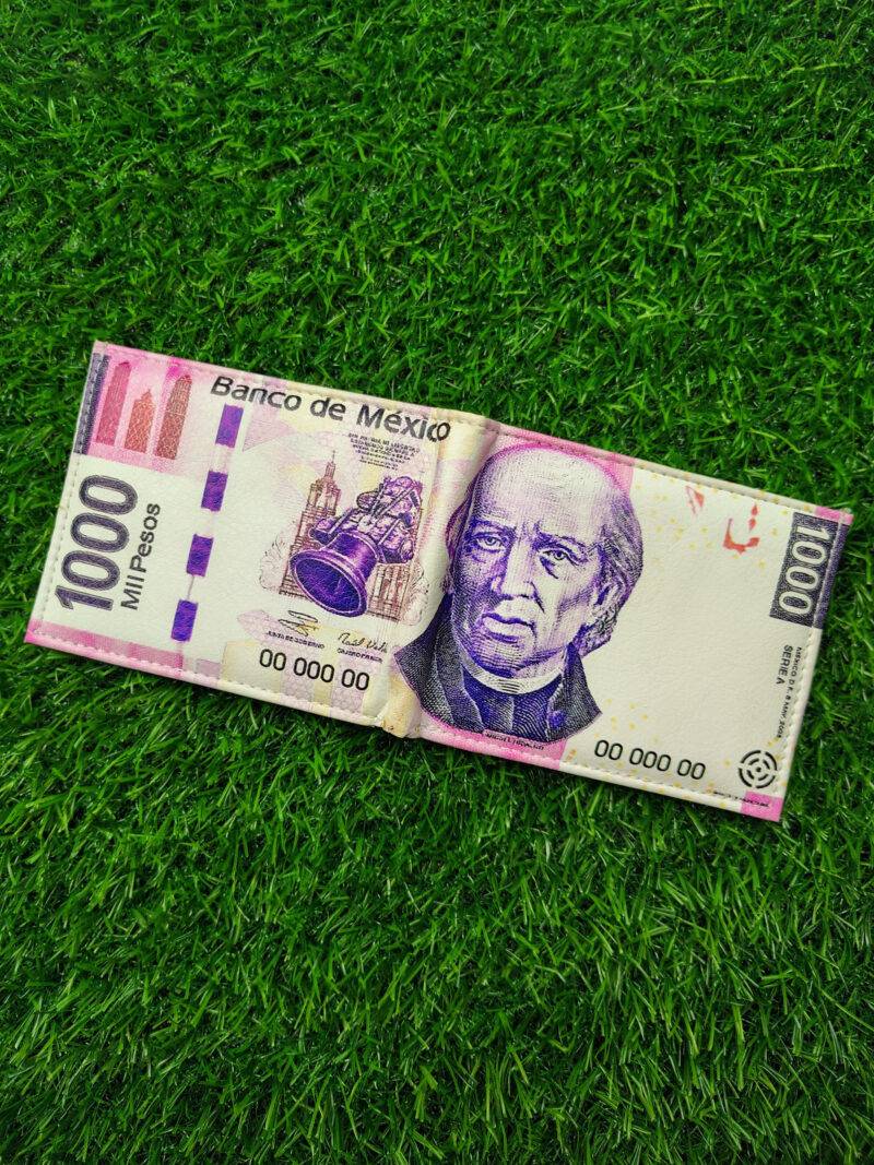 1000 Mexican Pesos Print Bifold Wallet - Image 5