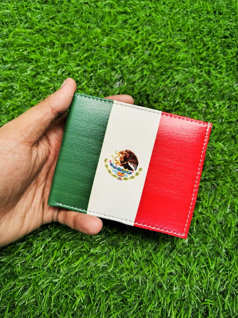 Mexican Flag Print Bifold Wallet - Image 5