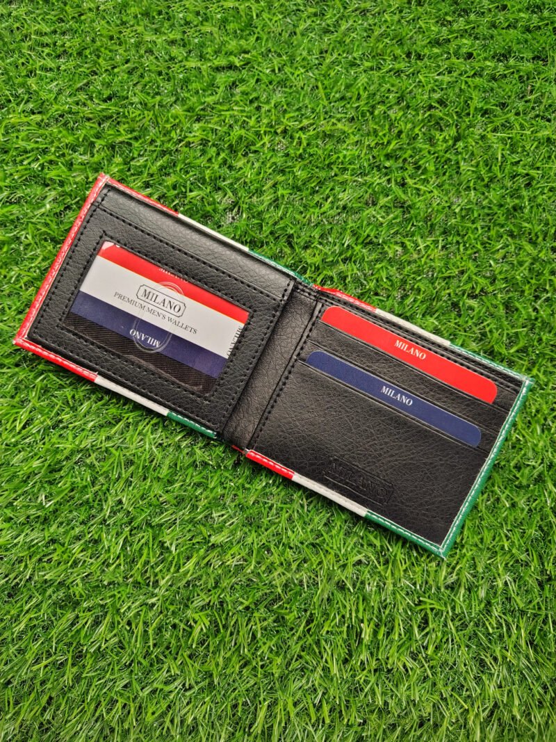 Mexican Flag Print Bifold Wallet - Image 2