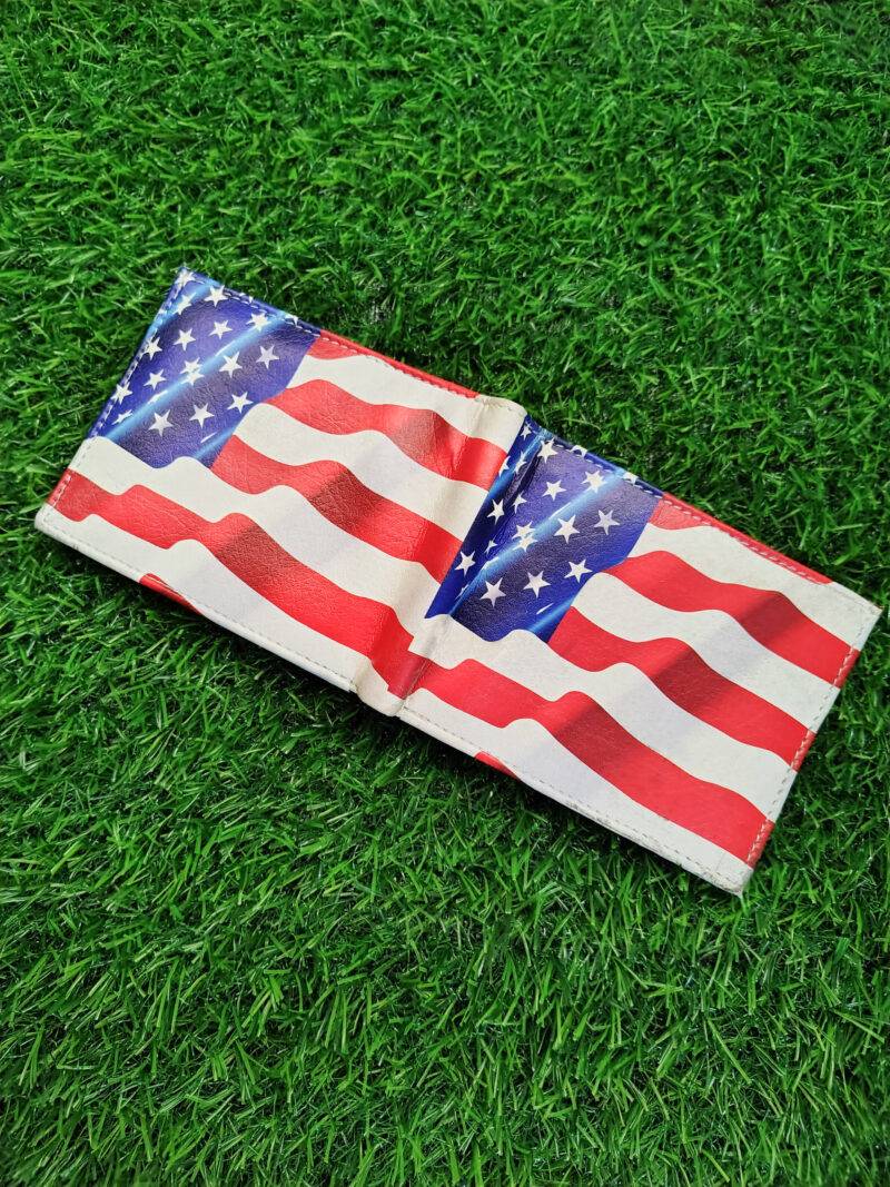 US Flag Print Bifold Wallet - Image 3