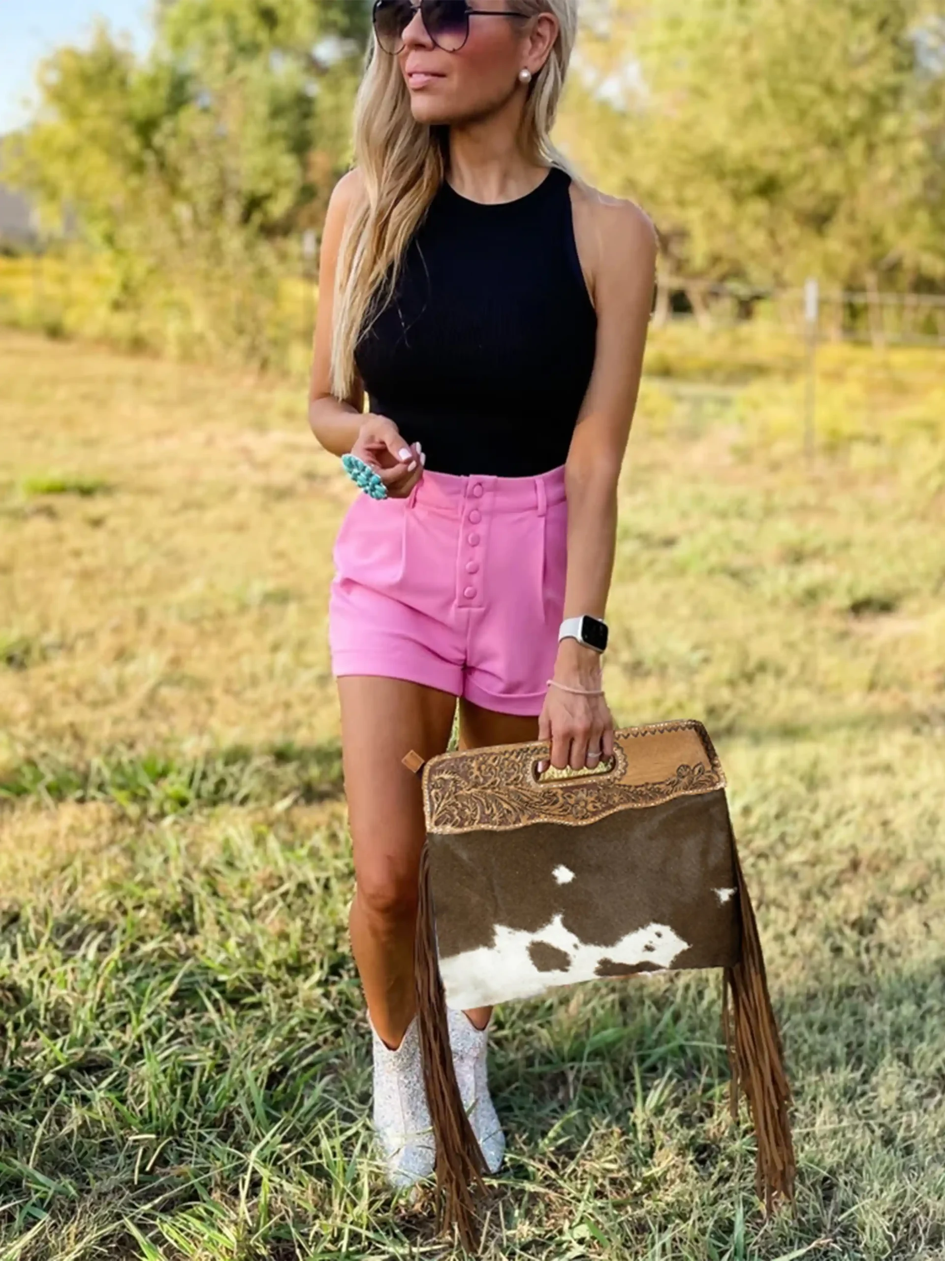 Western Classic Handcrafted Tooled Bag