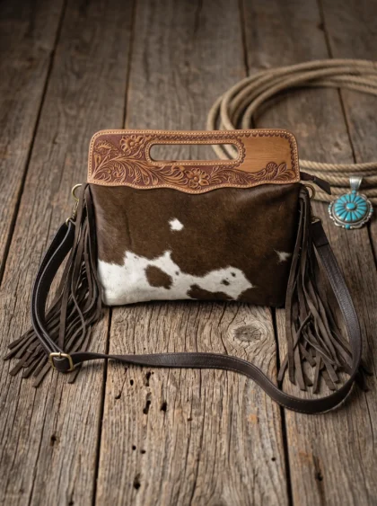 Western Classic Handcrafted Tooled Shoulder Bag
