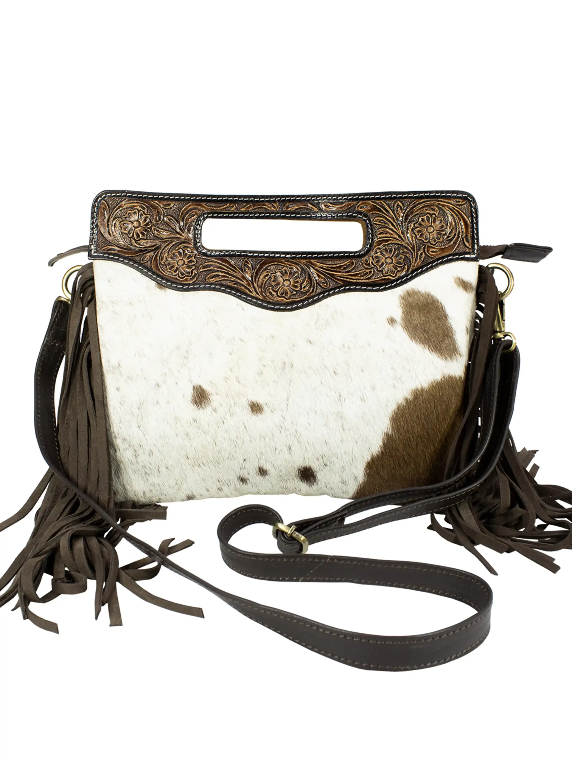Western Classic Hand Tooled Shoulder Bag - Image 2
