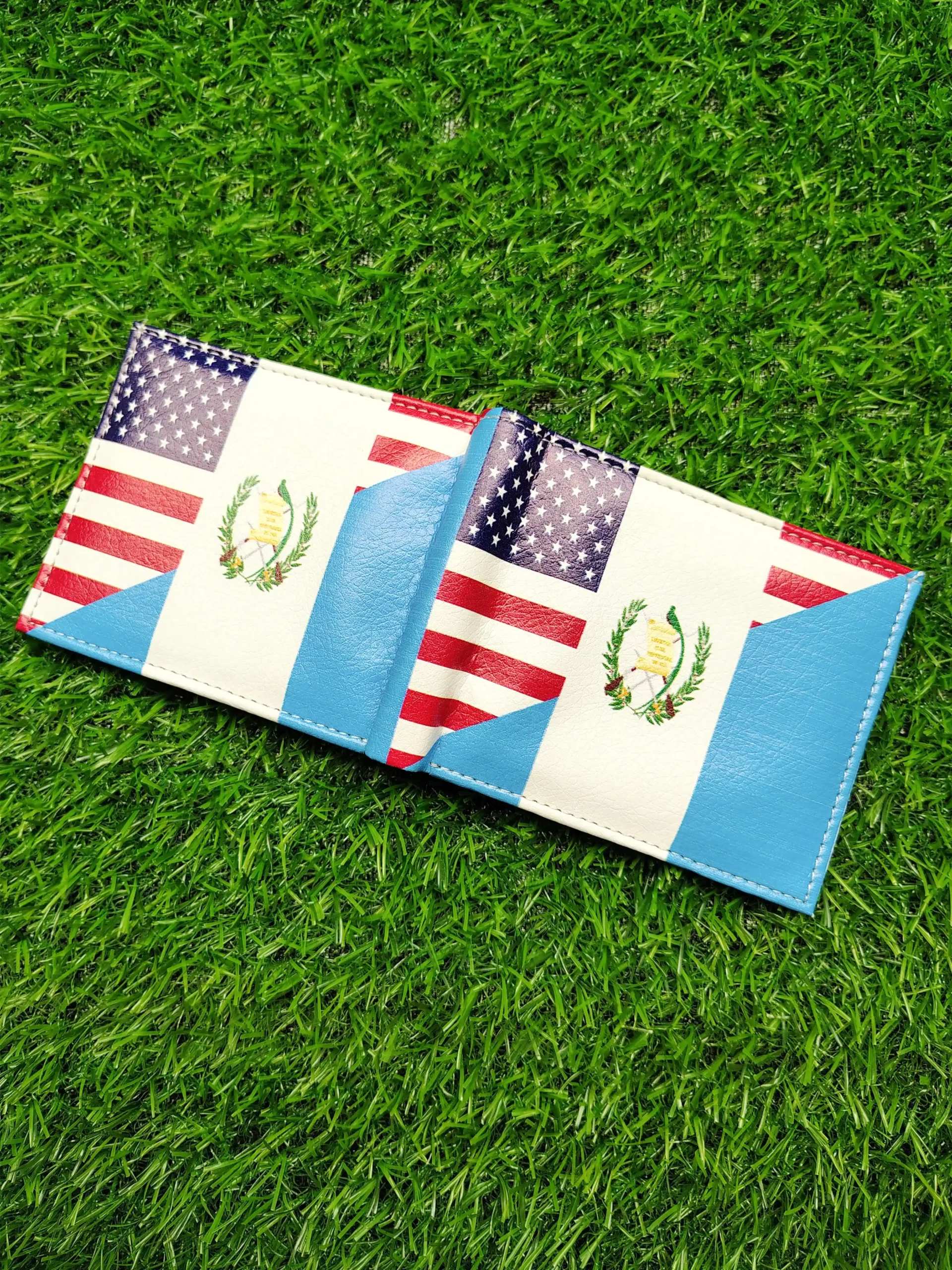 American & Guatemala Flag Print Bifold Wallet - Image 2