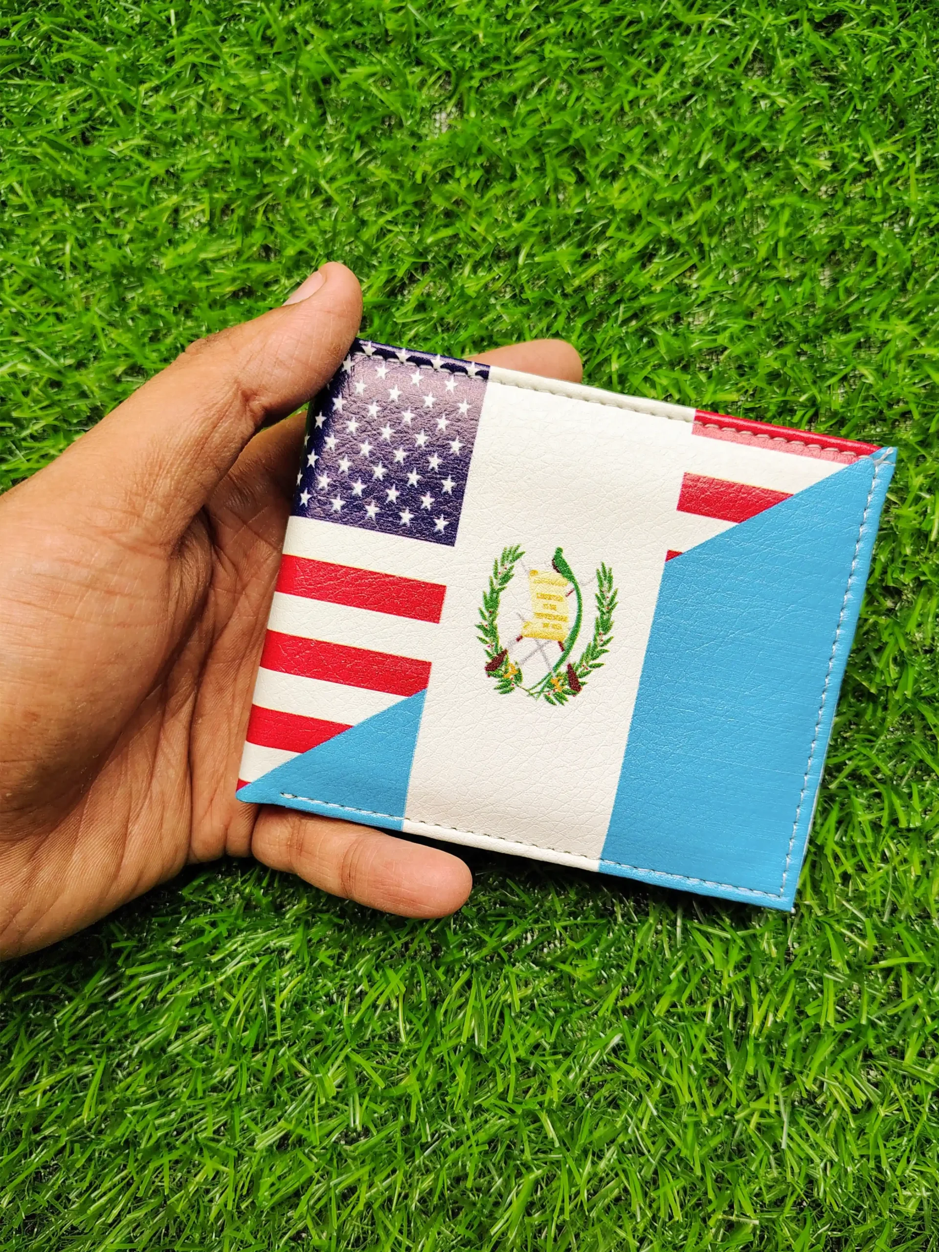American & Guatemala Flag Print Bifold Wallet - Image 3