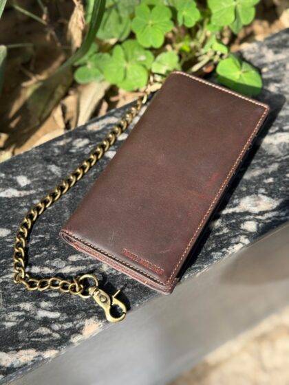 Biker Chain Vintage Checkbook Cover