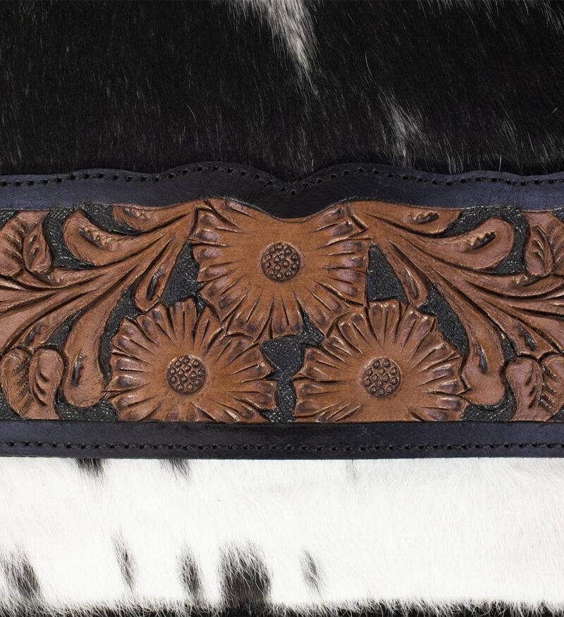 Hair-On Hand Tooled Shoulder Bags with Fringes - Image 4