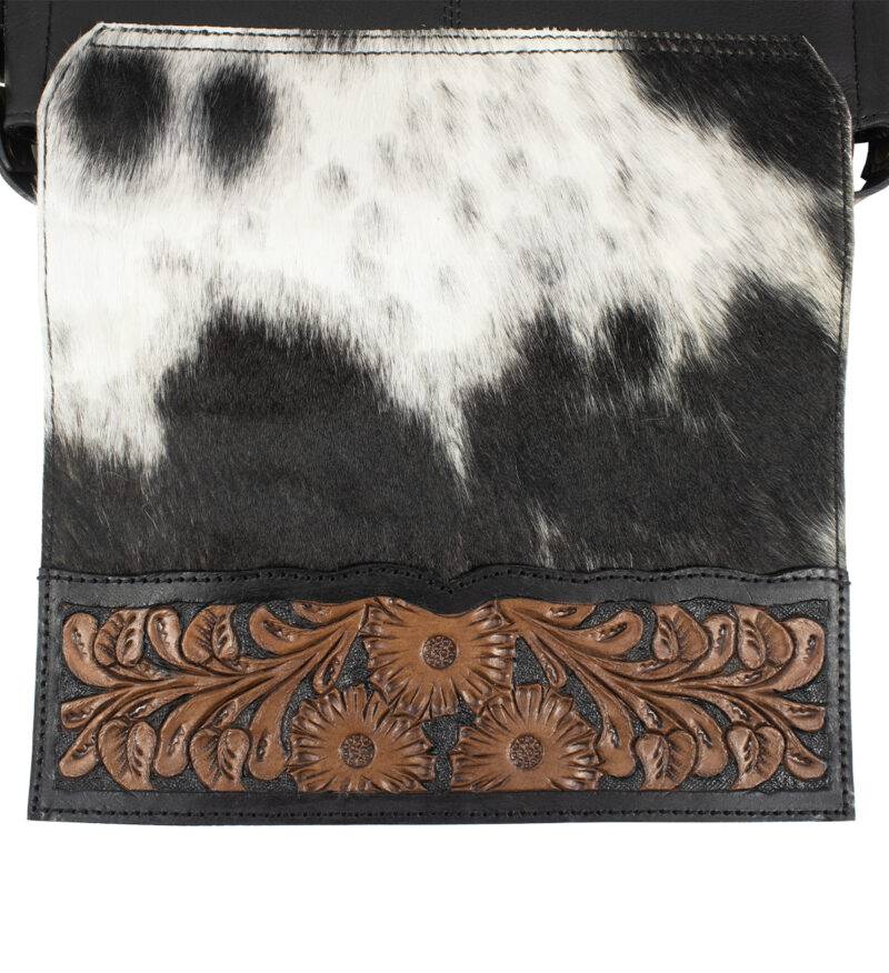 Hair-On Hand Tooled Shoulder Bags with Fringes - Image 6