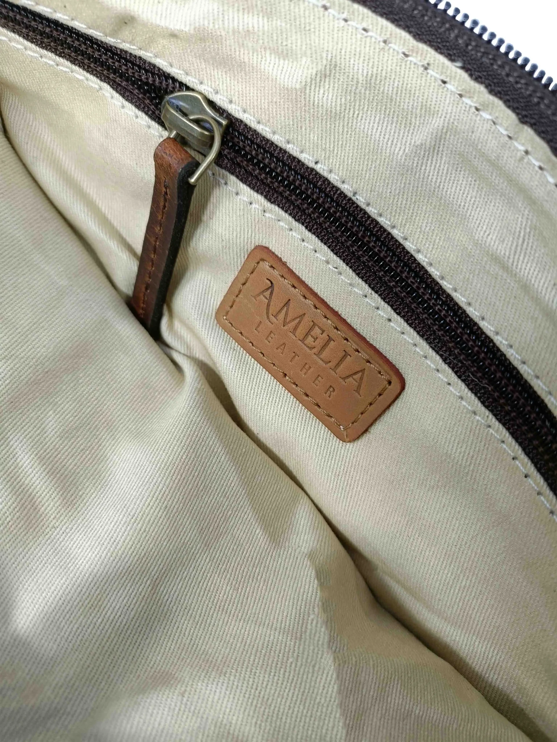 Long Hand-Tooled Leather & Hair-On Crossbody Bag - Image 6