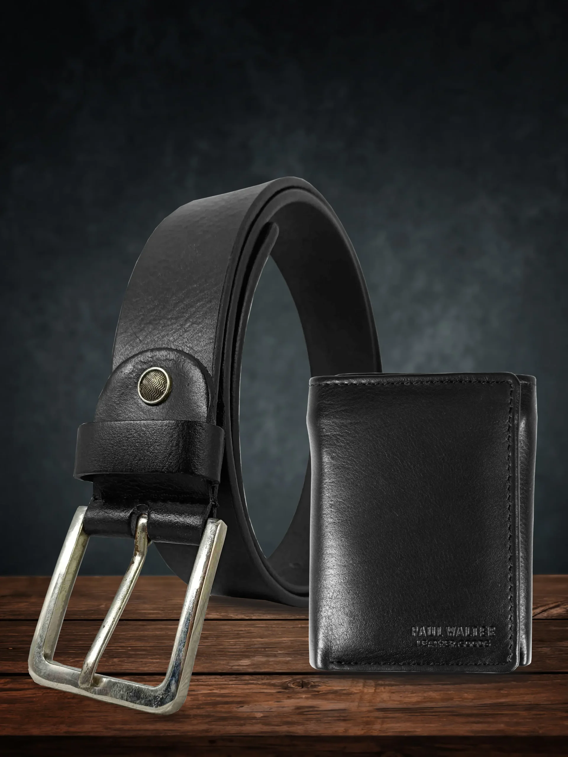 Trifold Wallet & Formal Belt Men’s Combo - (Pack of 2)