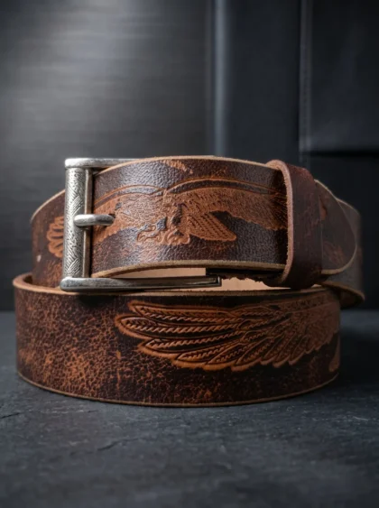 Eagle Embossed Casual Belt